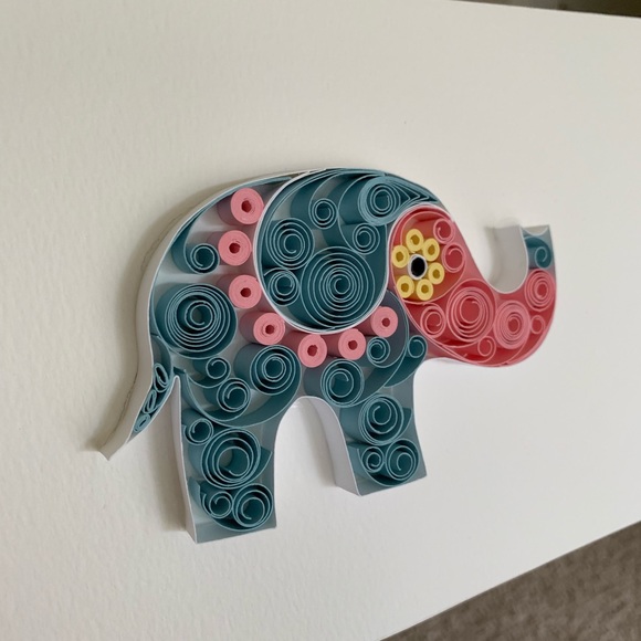 Quilling. Baby Elephant (Handmade) - Picture 3 of 5